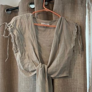 Emory Park crop wrap top